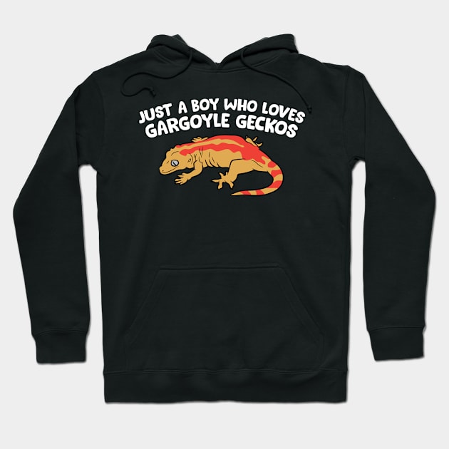 Gargoyle Gecko Boy Just a Boy Who Loves Gargoyle Geckos Hoodie by EQDesigns